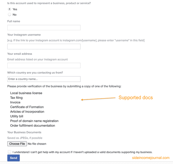 Instagram disabled form three