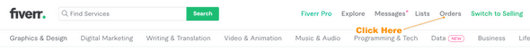 Fiverr order search