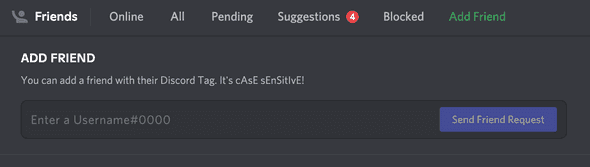 Search user on discord