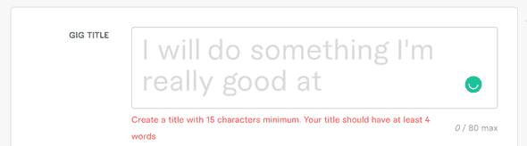 Fiverr gig title