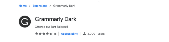 grammarly dark chrome extension