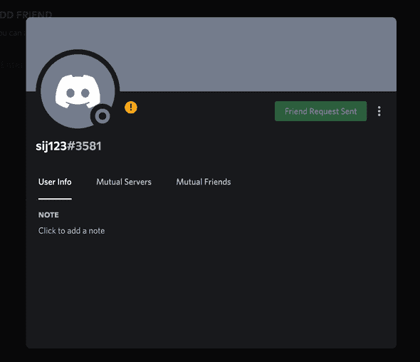 Discord other user profile